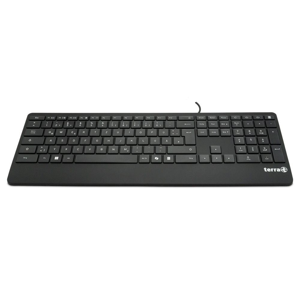 TERRA Keyboard 4000 Corded [DE] USB black Copilot  QWERTZ, 105 Tasten, kabelgebunden, 1,80m