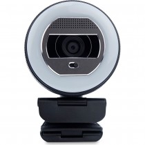 TERRA Webcam Halo mit LED-Lichtkranz (C1868pro) und Privatschieber Full-HD, Auto Focus, Stereo Mic, Privacy Slider