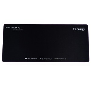 TERRA Mousepad XXL NEON Gaming black/purple lila Umkettelung, 900 x 400 x 3 mm