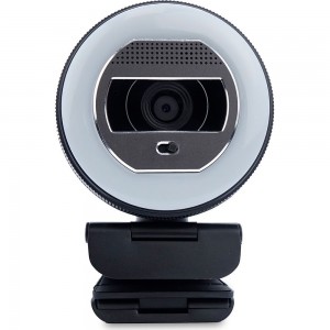 TERRA Webcam Halo mit LED-Lichtkranz (C1868pro) und Privatschieber Full-HD, Auto Focus, Stereo Mic, Privacy Slider